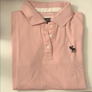 Abercrombie and Fitch pink polo shirt